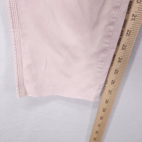 Anthropologie The Wanderer Pants Size 26 Straight Cut-off Leg Utility Pink - Picture 9 of 14